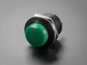 Adafruit 16mm Panel Mount Momentary Pushbutton - Green
