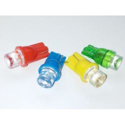 LED T10 (R10) W5W 12V LED stożek kolory