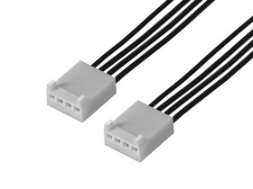Kabel przewód-płytka, KK 254, raster: 2.54mm, 600mm, Zasilanie, Cyna, Czarny