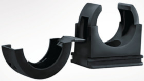 Clamp, (L x W x H) 32 x 15 x 36 mm, clamping range 20 mm, PA, black, 166-50701