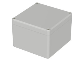 ABS enclosure, (L x W x H) 122 x 120 x 87 mm, light gray (RAL 7035), IP65, 63227000
