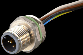 43-01010 SAL M12 x 1, 5-pin, panel plug