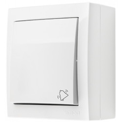 Przycisk odbijający "dzwonek" SIMON Aquaclick natynkowy bryzgoszczelny IP44 biały 10AX Kontakt Simon ACD1/11
