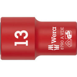 Wera 05005939001 8790 A VDE Zyklop Socket insulated With 1/4&quot; Drive 13 x 41mm