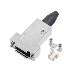 Encitech 6560-0217-31 D-Sub Housing 9-pin solid metal silver 180&#xB0;