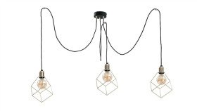Lampa Wisząca Loftowa 3 Xe27 Taho Gold