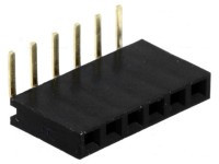 PS-06K/2 Gniazdo PS do druku 6 pin (do listew PH 2.54), jednorzędowe, katowe - CENA ZA 2 SZTUKI