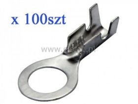 Konektor ( oczko ) metal 6mm 1- 2,5mm2 ( 100szt)