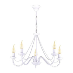 Lampa wisząca biała imitująca świecznik z serii BARTEZ II K-3996 Kaja Lighting