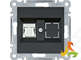 LUMINA Gniazdo komputerowe RJ45 kat.6 FTP czarne WL2173 HAGER