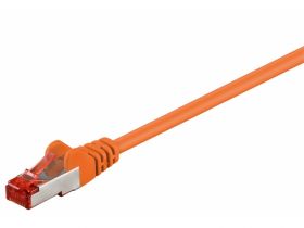 Kabel Patchcord CAT 6 S/FTP PIMF LC RJ45/RJ45 0.25m pomarańczowy