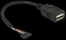 84831 USB2.0 pinheader fem. 2mm 5pin>Type-A fem. 15 cm
