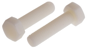 Śruba z łbem sześciokątnym gwint M10 40mm Nylon RS PRO