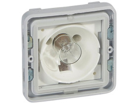 PLEXO IP55 Wskaźnik sygnalizacyjny na zarówki e10 szary/biały 230V 069583 LEGRAND