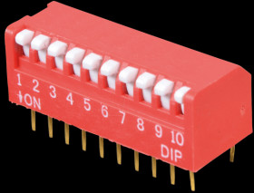 Piano dip switch, 10-pin