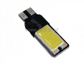 Żarówka samoch. LED 12V T10 2W biała zimna płaska