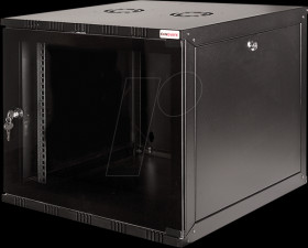 W12B54B 19" SOHO Wallmount Cabinet 12U, 550 mm depth, black, assembled