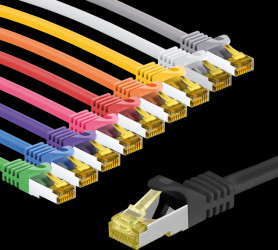 69941 Patch cable Cat.7 raw cable S/FTP (PIMF), 3 m, set of 10 colors