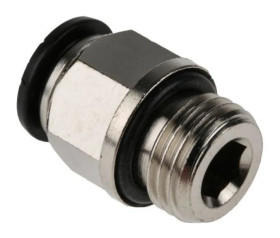 Adapter gwintowany prosty gwint – rura, 20 barów