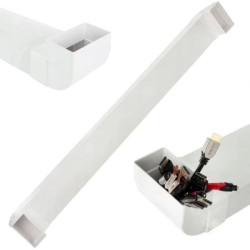 Przepust kanał kablowy podtynkowy do maskowania kabli telewizyjnych 1x kanał płaski 0,5m + 2x kątownik 55x110mm