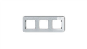 Icon Ramka Uniwersalna Potrójna Zaokrąglona - Efekt Szkła (Ramka: Szara Spód:...