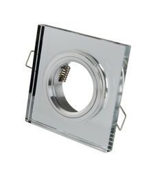 Oprawa sufitowa szklana kwadratowa przeźroczysta