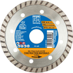 PFERD 68011222 Diamond Cutting Disc 115mm Diameter 22.23mm bore 1pc