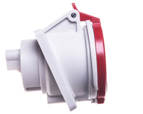 Gniazdo tablicowe skośne 5P 32A 400V czerwone IP44 3153 MEN3153