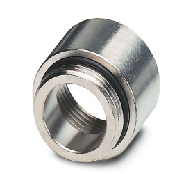 Adapter do dławnic kablowych gwint wew 1/2 in gwint zew M20 Mosiądz platerowany niklem rozmiar gwintu M20 →