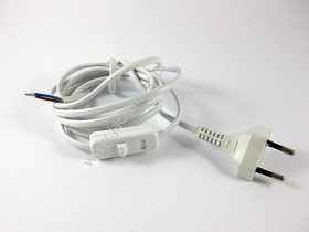 KABEL SIECIOWY Z WYŁĄCZNKIEM BIAŁY.