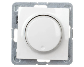 IMPRESJA Ściemniacz przyciskowo-obrotowy /żarowy i halogenowy/ ecru ŁP-8Y/m/27