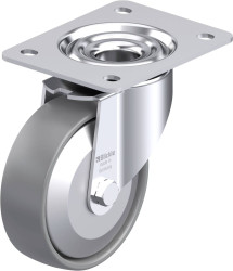Blickle 946793 LK-PO 125G-3-ELS-FA Rolka obrotowa z blachy stalowej Średnica koła: 125 mm Maksymalne obciążenie: 300 kg