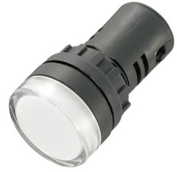 Lampka sygnalizacyjna 22mm biała LED 24V AC/DC AD16-22D/W