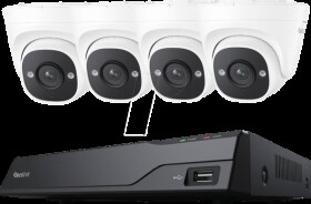 NVS8-5MD4 Network Video Recorder, Set Includes 4 Cameras