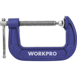 WorkPro WP232018 C-terminal Screw Clamps 75mm span 167mm length