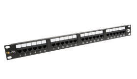 Patch Panel Solarix 24 x RJ45 CAT6 UTP 350 MHz czarny 1U SX24-6-UTP-BK