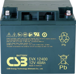 Akumulator ołowiowy CSB Battery EVX 12400 EVX12400-I1, AGM, 12 V, 40 Ah