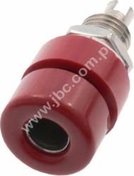 BIL 30 RT Gniazdo izolowane 4mm, mont.M6, lutowane, 32A, czerwony, Hirschmann, 930166101, BIL30RT