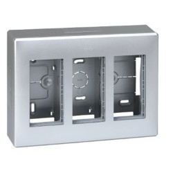 Simon Connect Obudowa natynkowa S500 3-modułowa 6x K45 kompletna aluminium 51000003-033