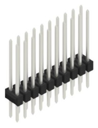 Pin header, 20 pole, pitch 2.54 mm, straight, black, 10053680