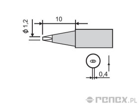 Grot do stacji GOOT RX-802AS i RX-852AS - 1,2D