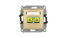 Icon Mechanizm Gniazda Światłowodowego/Optycznego Podwójnego Złoty 29Igop-2