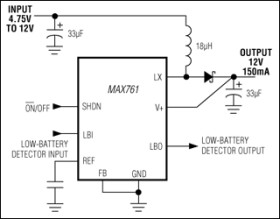 12V/15V or Adjustable, High-Efficiency, Low-I, Step-Up DC-DC Converters