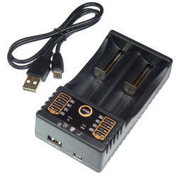 Ładowarka do akum. 1,2-3,7V 2ogn z funkcją POWER BANK AA AAA 18650 akumu