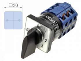 Wyłącznik 10A; 45st. ( 0-1-2-3-4-5-6); 30x30mm