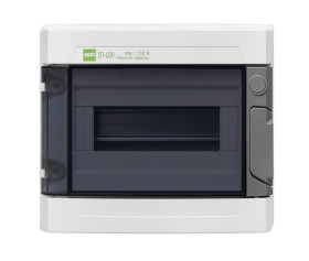Rozdzielnica hermetyczna EP-LUX natynkowa 1x8 1500V DC 1000V AC PE+N dymny IP65 1961-01