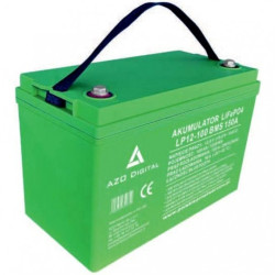 Akumulator LiFePO4 (litowo-żelazowo-fosforanowy) 12V 100Ah (150A) mata grzewcza + Bluetooth + BMS AZO