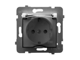 ARIA Gniazdo hermetyczne z uziemieniem schuko IP-44 wieczko przezroczyste biały GPH-1US/m/00/d OSPEL