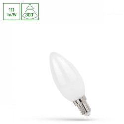 LED ŚWIECOWA E-14 230V 5.5W COG WW MILKY SPECTRUM