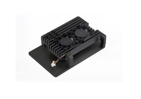 Obudowa z aluminium dla Raspberry Pi 5 z dwoma wentylatorami chłodzącymi
